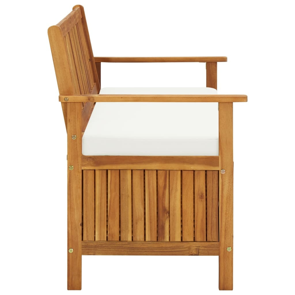 vidaXL Patio Storage Bench Solid Acacia Wood 47.2"x24.8"x33.1"