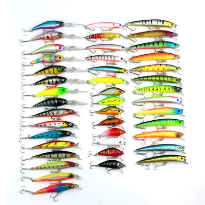 43 Pcs Mixed Size Colors Fly Fishing Lure Set Wobbler