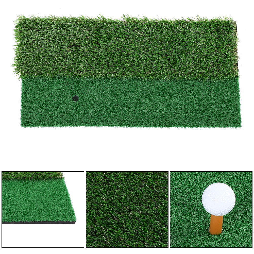 Multi Surface Golf Hitting Mat 30x60cm Indoor Outdoor Golf Swing Practice Grass Mat