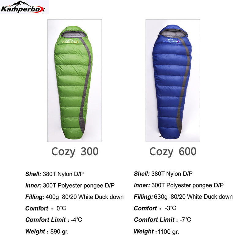 Kamperbox Sleeping Bag Winter Low-Temperature Down Sleeping Bag  Camping Equipment Lightweight Sleeping Bag